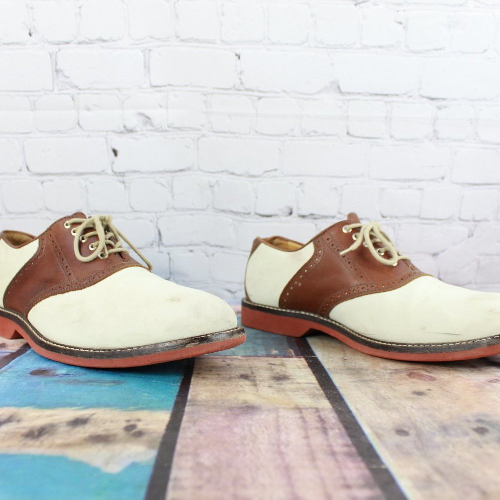 JOHNSTON & MURPHY Saddle Oxfords Shoes Size 12 M - Picture 3 of 9
